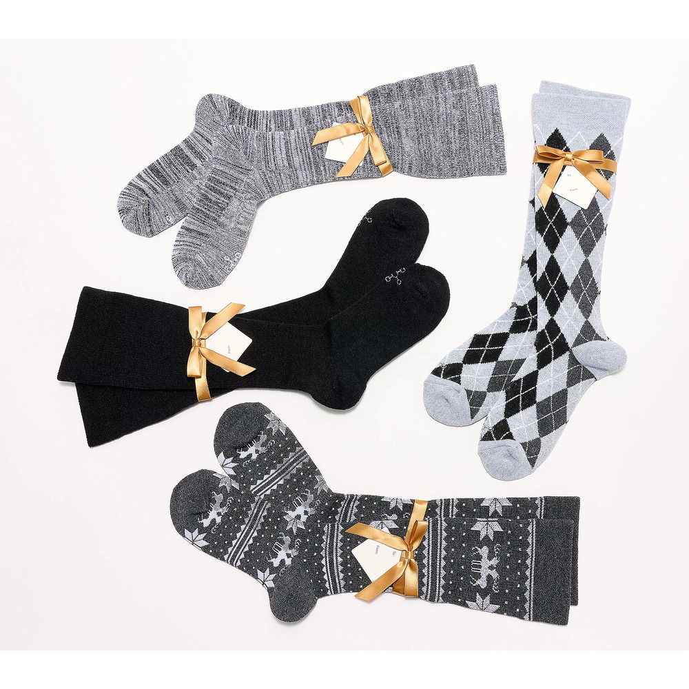 Tommie Copper 4 Pack Holiday OTC Compression Socks - Holiday Classic X-Large
